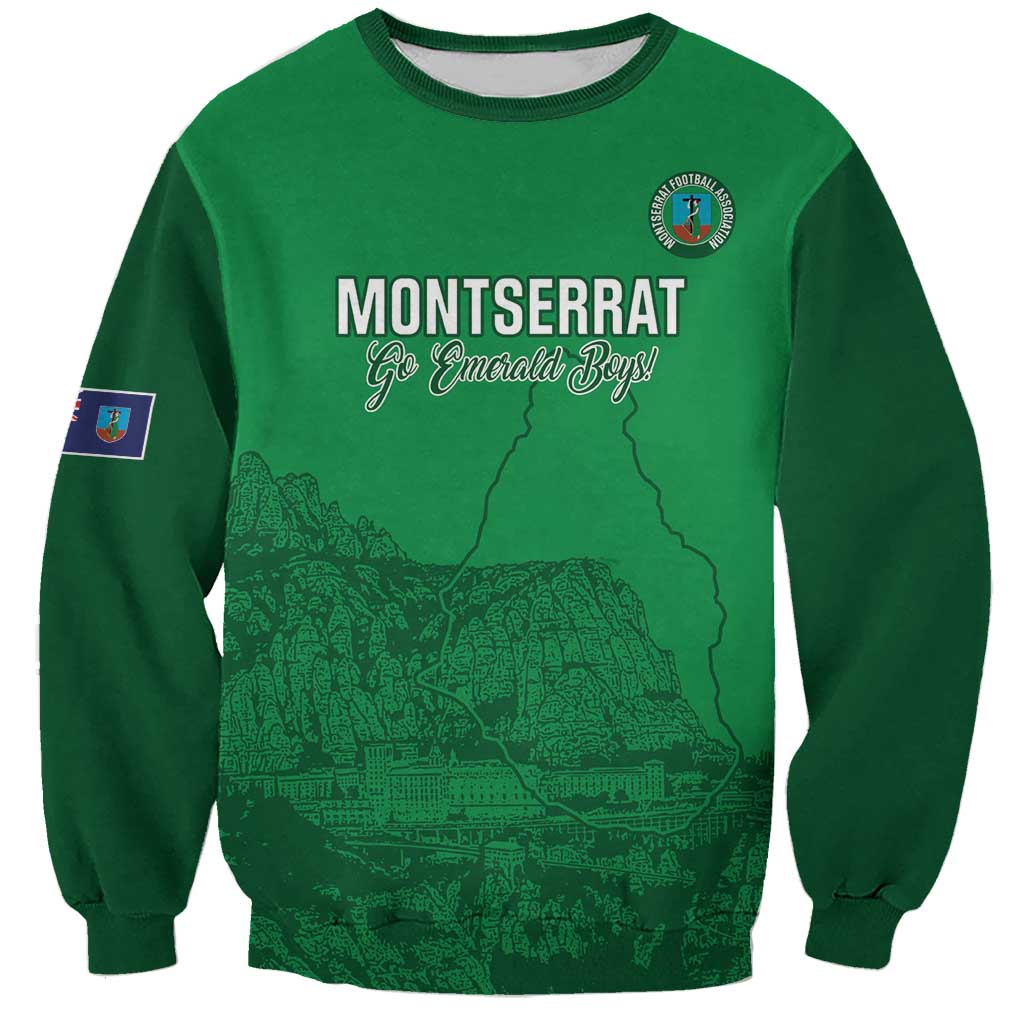 Custom Montserrat Football Sweatshirt 2025 Go Emerald Boys
