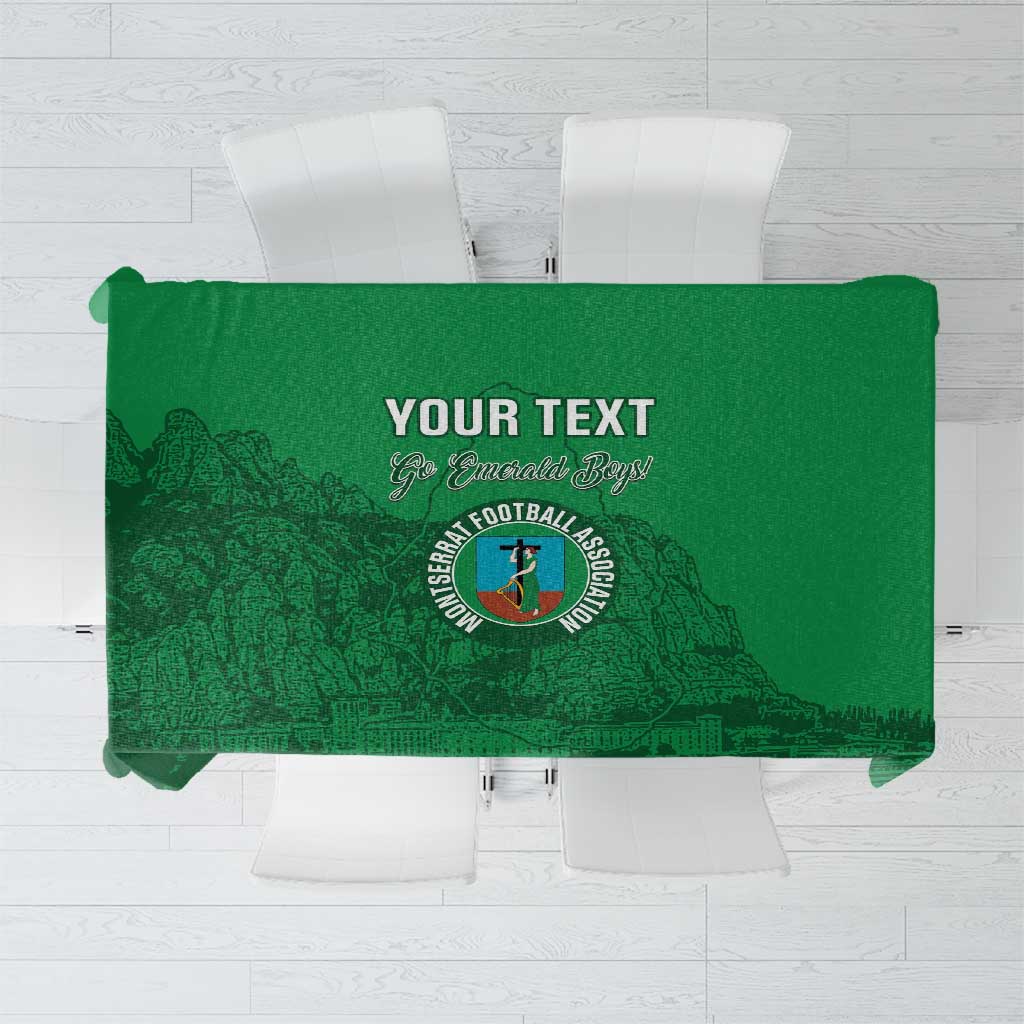 Custom Montserrat Football Tablecloth 2025 Go Emerald Boys