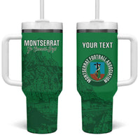 Custom Montserrat Football Tumbler With Handle 2025 Go Emerald Boys