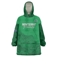 Custom Montserrat Football Wearable Blanket Hoodie 2025 Go Emerald Boys