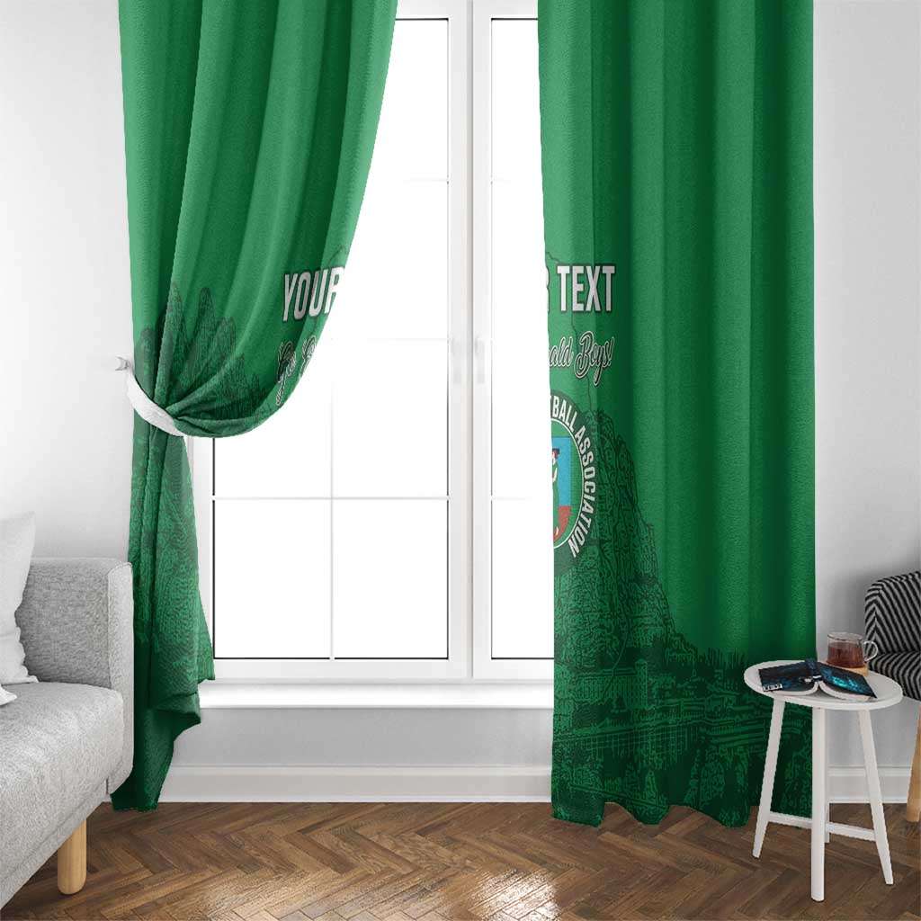 Custom Montserrat Football Window Curtain 2025 Go Emerald Boys