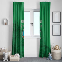 Custom Montserrat Football Window Curtain 2025 Go Emerald Boys