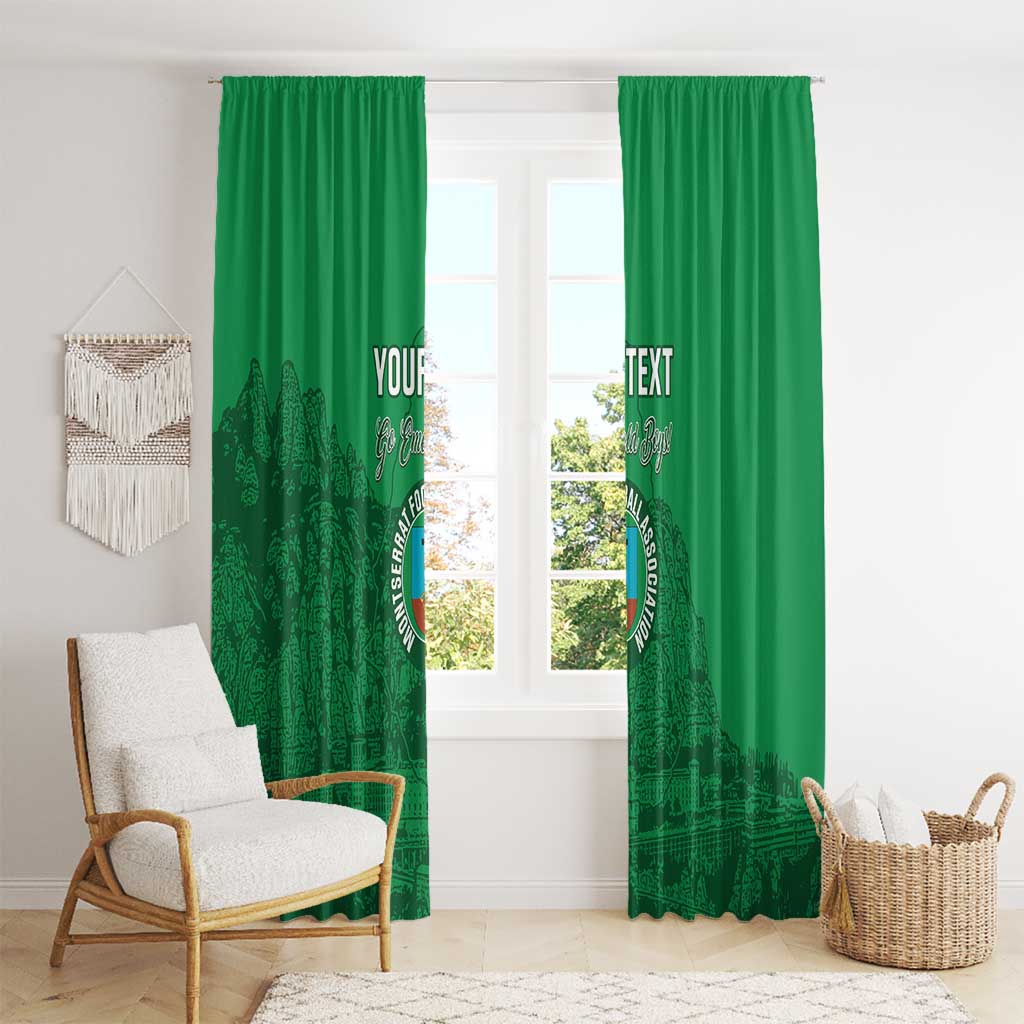 Custom Montserrat Football Window Curtain 2025 Go Emerald Boys