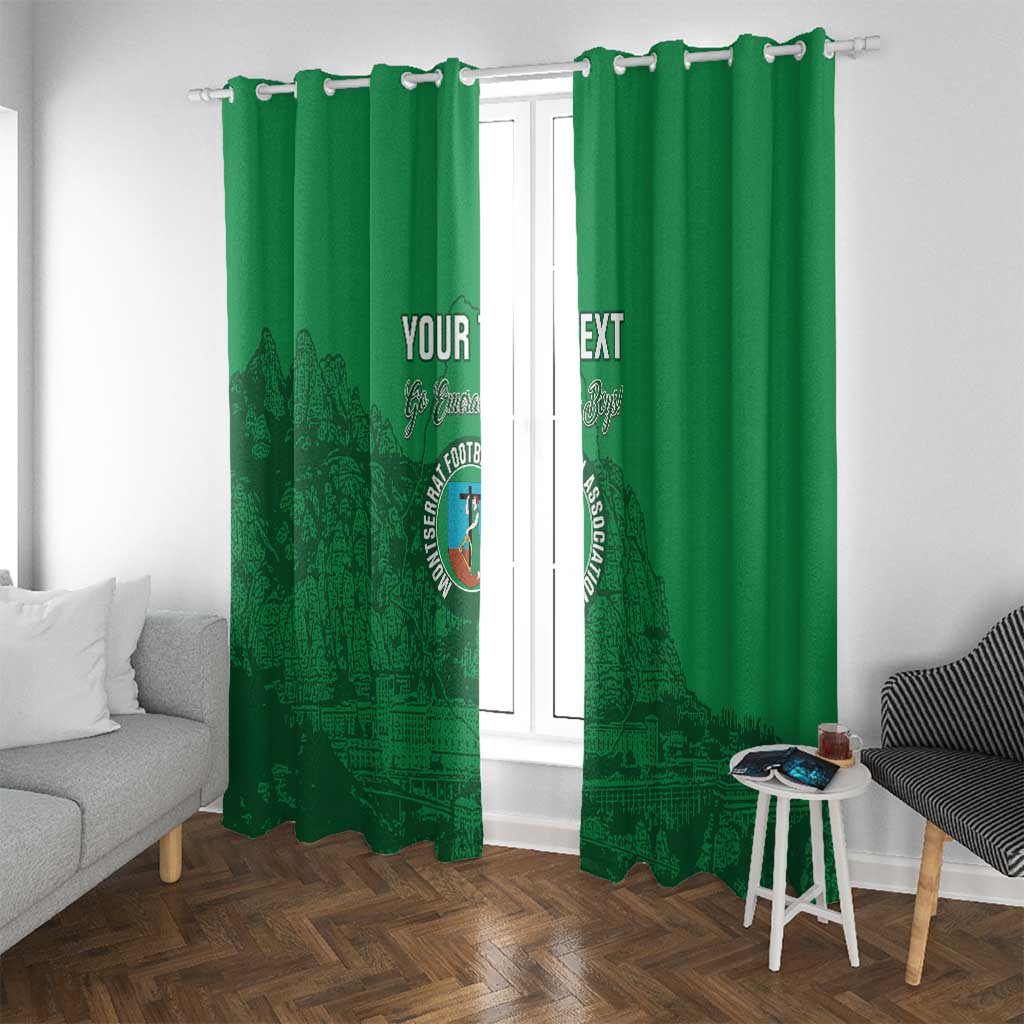 Custom Montserrat Football Window Curtain 2025 Go Emerald Boys