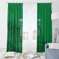 Custom Montserrat Football Window Curtain 2025 Go Emerald Boys