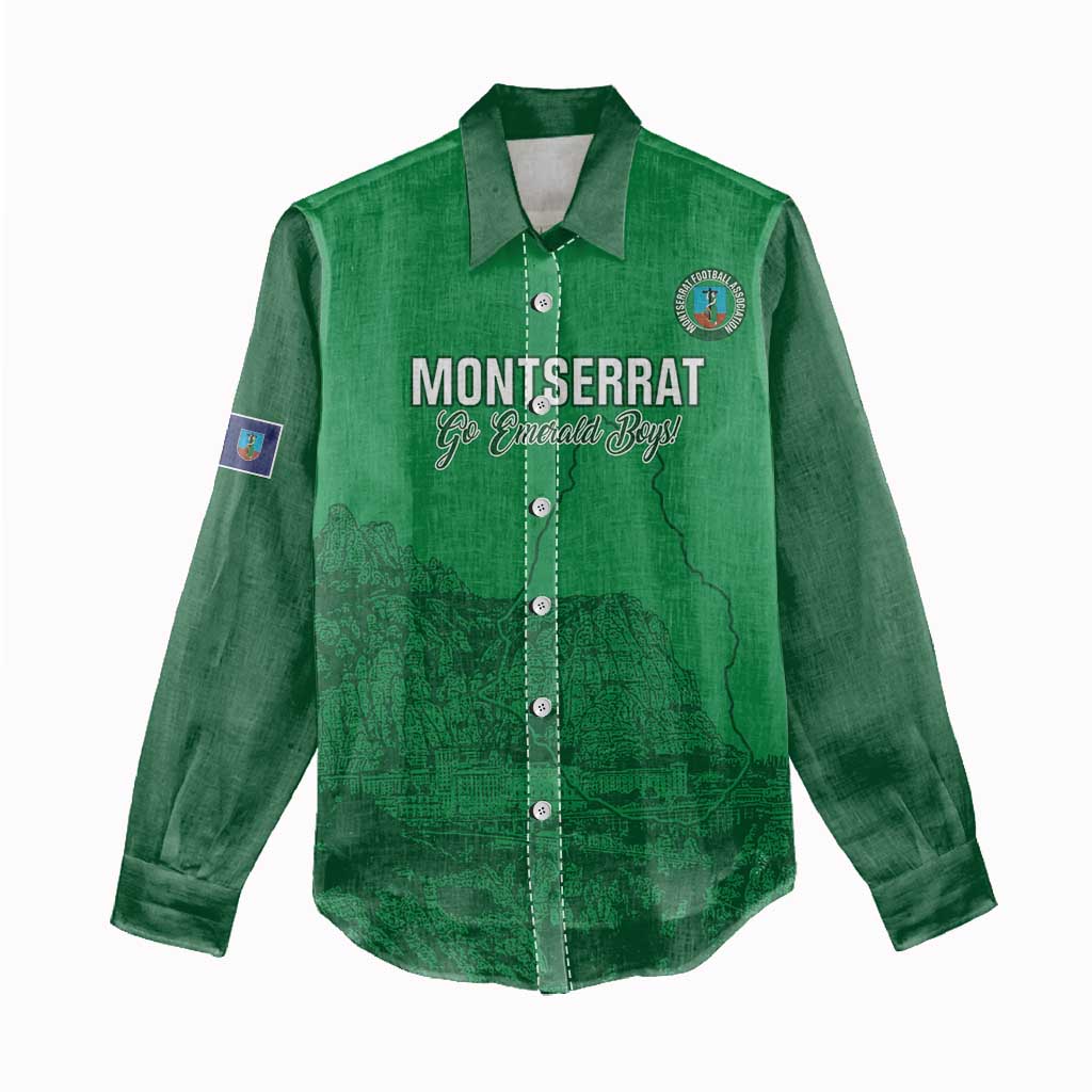 Custom Montserrat Football Women Casual Shirt 2025 Go Emerald Boys