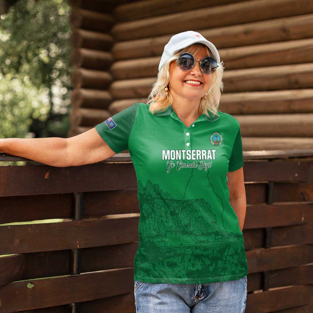 Custom Montserrat Football Women Polo Shirt 2025 Go Emerald Boys