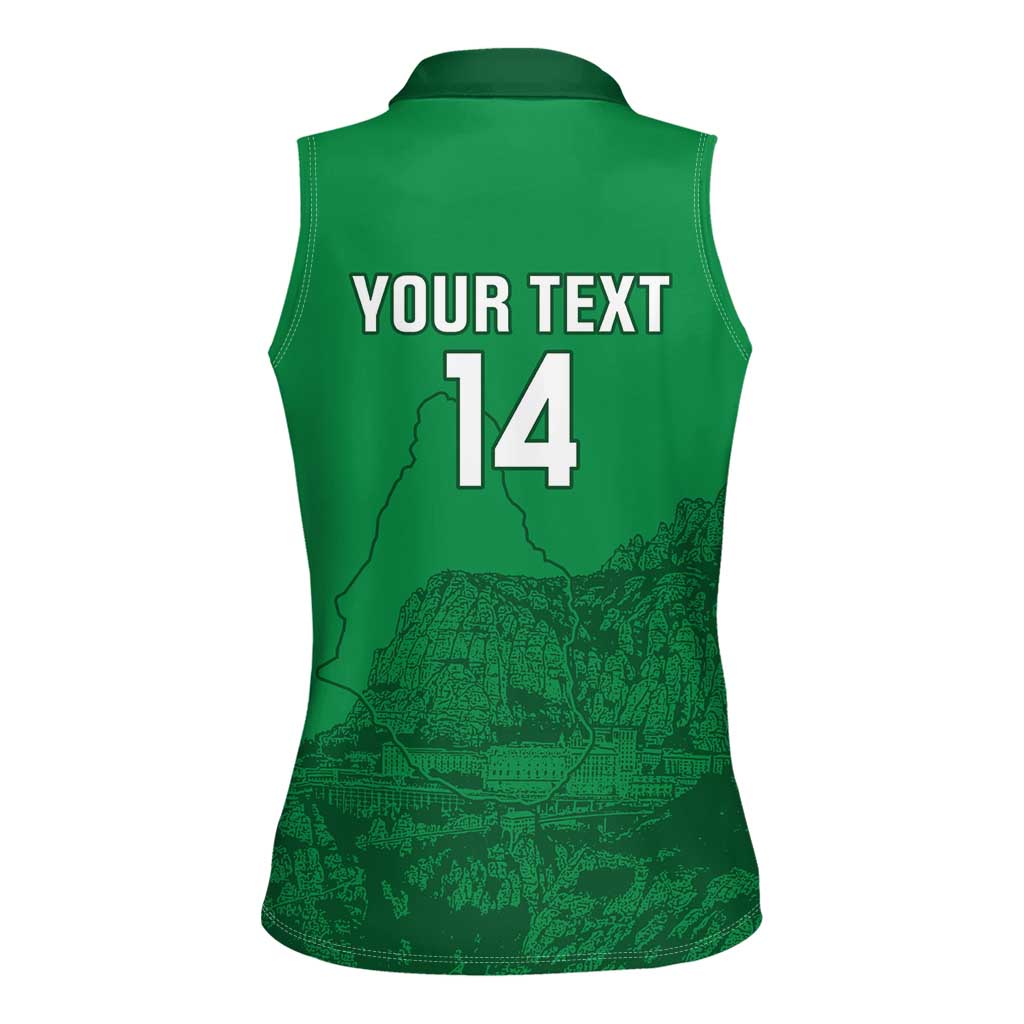 Custom Montserrat Football Women Sleeveless Polo Shirt 2025 Go Emerald Boys