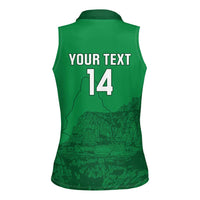 Custom Montserrat Football Women Sleeveless Polo Shirt 2025 Go Emerald Boys