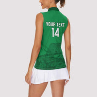 Custom Montserrat Football Women Sleeveless Polo Shirt 2025 Go Emerald Boys