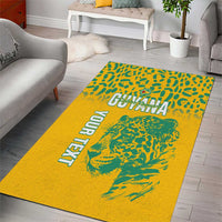 Custom Guyana Football Area Rug 2025 Go Golden Jaguars