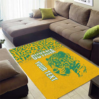 Custom Guyana Football Area Rug 2025 Go Golden Jaguars