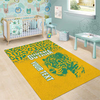 Custom Guyana Football Area Rug 2025 Go Golden Jaguars