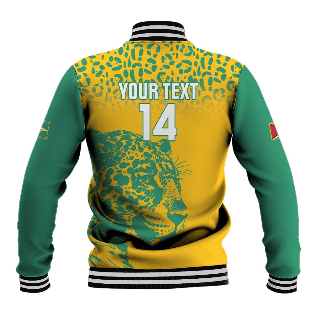 Custom Guyana Football Baseball Jacket 2025 Go Golden Jaguars