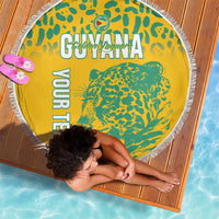 Custom Guyana Football Beach Blanket 2025 Go Golden Jaguars