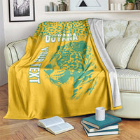 Custom Guyana Football Blanket 2025 Go Golden Jaguars