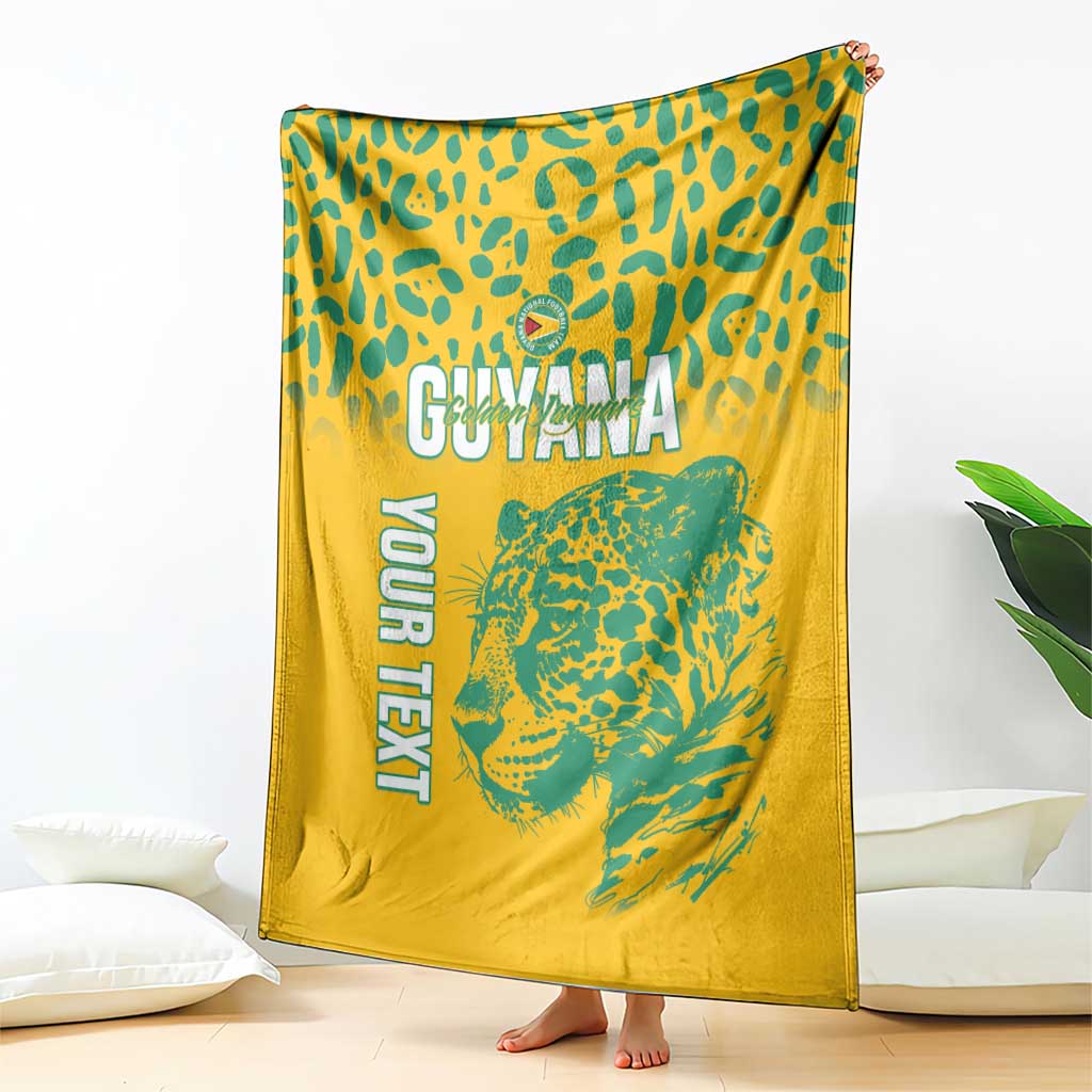 Custom Guyana Football Blanket 2025 Go Golden Jaguars