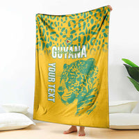 Custom Guyana Football Blanket 2025 Go Golden Jaguars