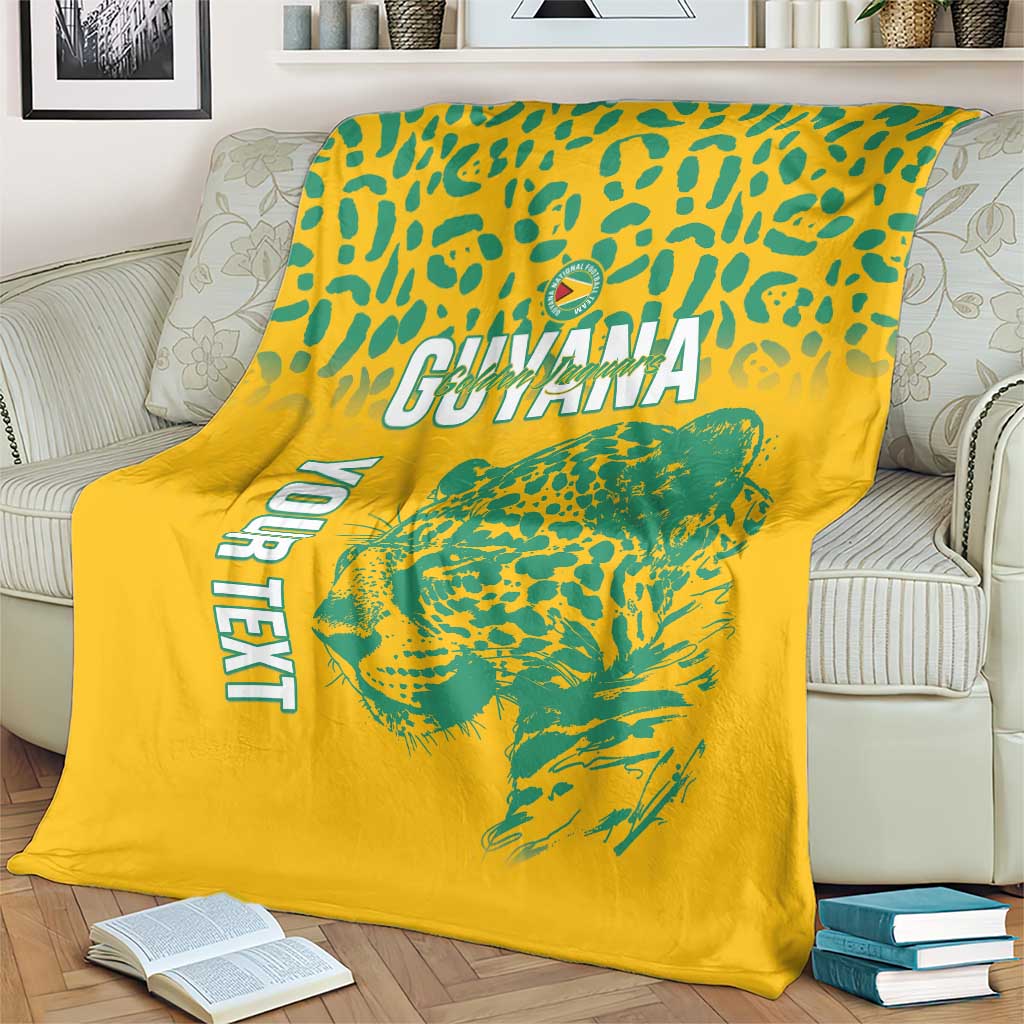 Custom Guyana Football Blanket 2025 Go Golden Jaguars