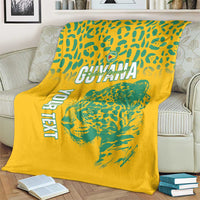 Custom Guyana Football Blanket 2025 Go Golden Jaguars