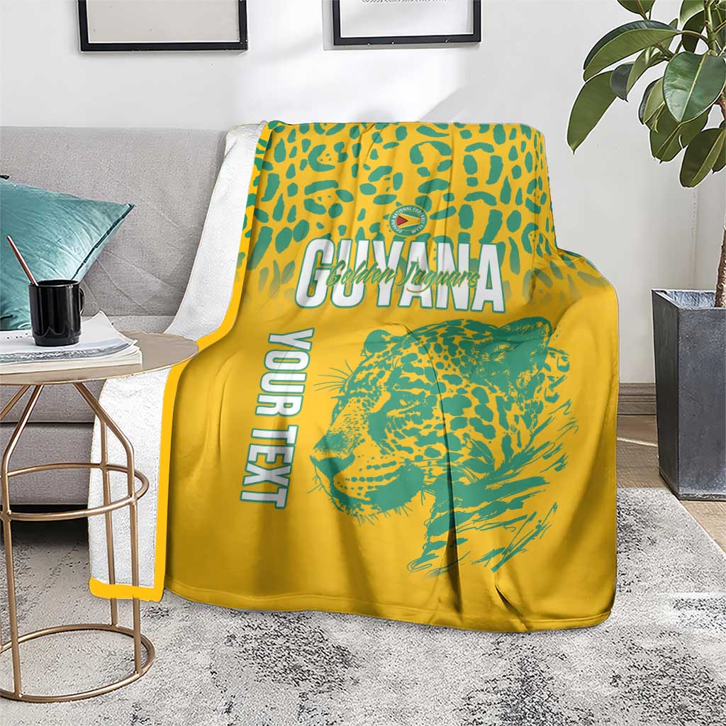 Custom Guyana Football Blanket 2025 Go Golden Jaguars