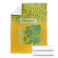 Custom Guyana Football Blanket 2025 Go Golden Jaguars