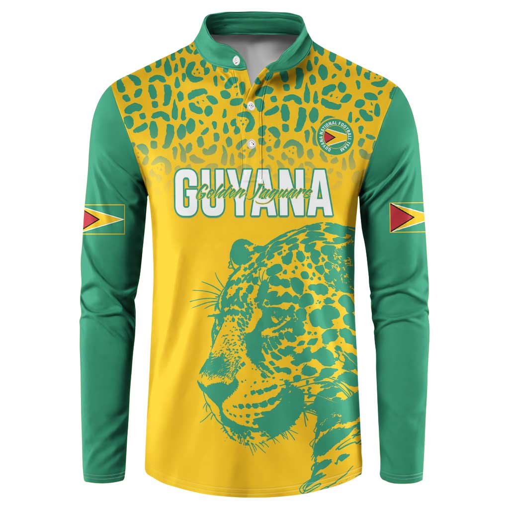 Custom Guyana Football Button Sweatshirt 2025 Go Golden Jaguars