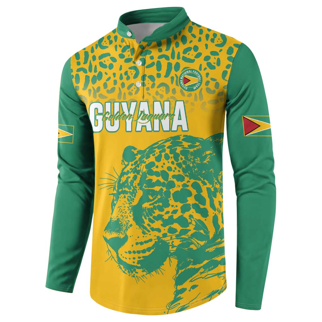 Custom Guyana Football Button Sweatshirt 2025 Go Golden Jaguars