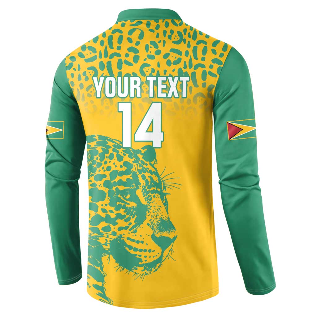 Custom Guyana Football Button Sweatshirt 2025 Go Golden Jaguars