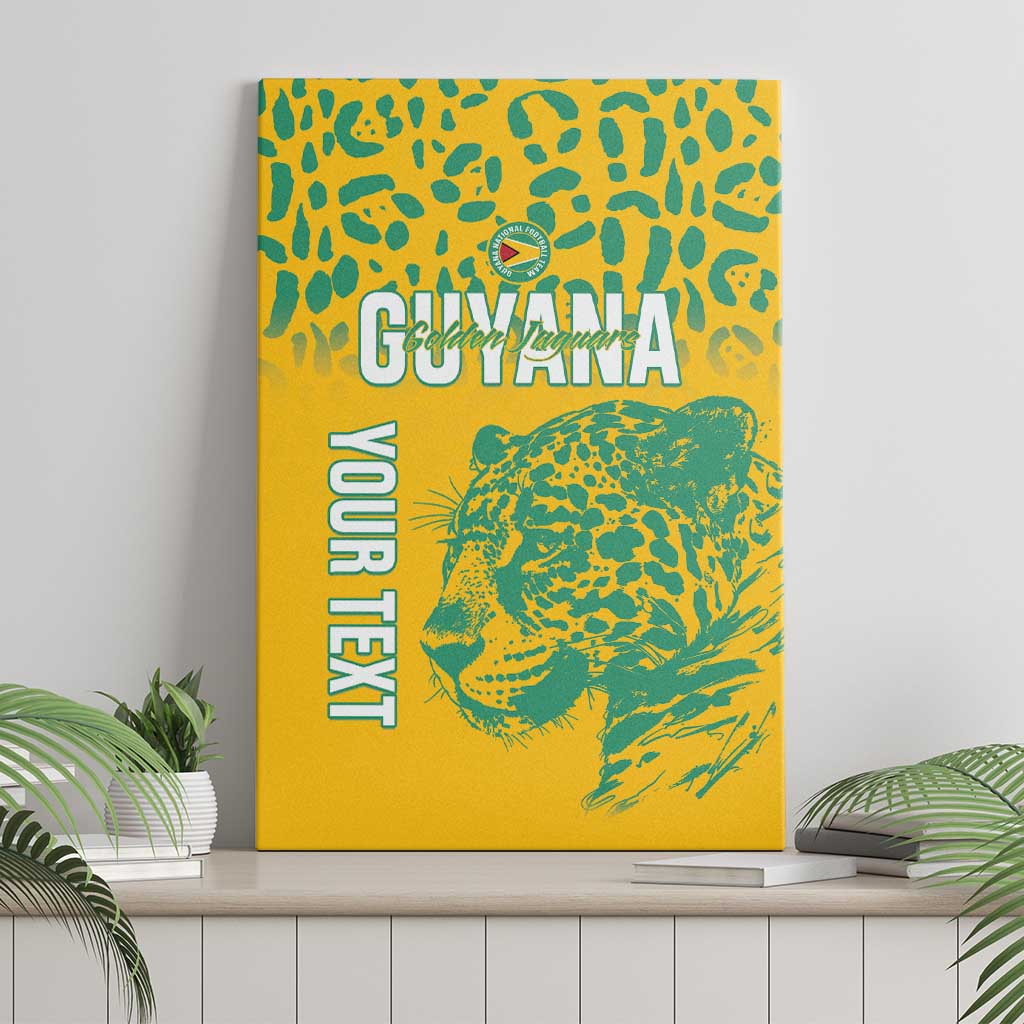 Custom Guyana Football Canvas Wall Art 2025 Go Golden Jaguars