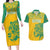 Custom Guyana Football Couples Matching Long Sleeve Bodycon Dress and Hawaiian Shirt 2025 Go Golden Jaguars