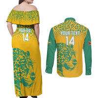 Custom Guyana Football Couples Matching Off Shoulder Maxi Dress and Long Sleeve Button Shirt 2025 Go Golden Jaguars