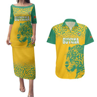 Custom Guyana Football Couples Matching Puletasi and Hawaiian Shirt 2025 Go Golden Jaguars