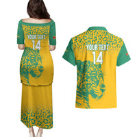 Custom Guyana Football Couples Matching Puletasi and Hawaiian Shirt 2025 Go Golden Jaguars