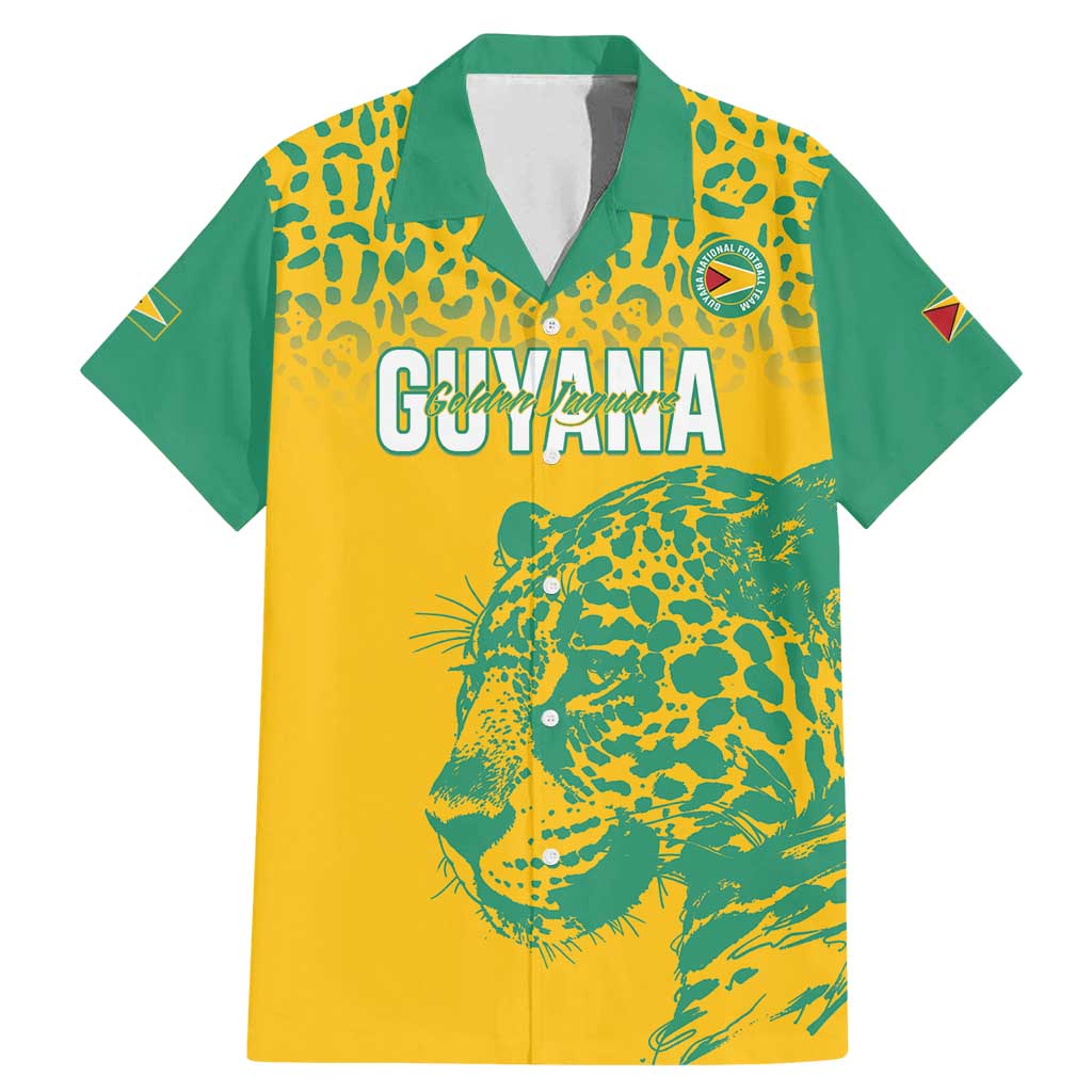 Custom Guyana Football Family Matching Mermaid Dress and Hawaiian Shirt 2025 Go Golden Jaguars