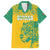 Custom Guyana Football Family Matching Off The Shoulder Long Sleeve Dress and Hawaiian Shirt 2025 Go Golden Jaguars