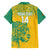 Custom Guyana Football Family Matching Off The Shoulder Long Sleeve Dress and Hawaiian Shirt 2025 Go Golden Jaguars