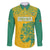 Custom Guyana Football Family Matching Off The Shoulder Long Sleeve Dress and Hawaiian Shirt 2025 Go Golden Jaguars