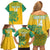 Custom Guyana Football Family Matching Off Shoulder Short Dress and Hawaiian Shirt 2025 Go Golden Jaguars