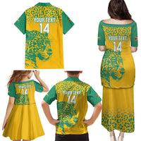 Custom Guyana Football Family Matching Puletasi and Hawaiian Shirt 2025 Go Golden Jaguars