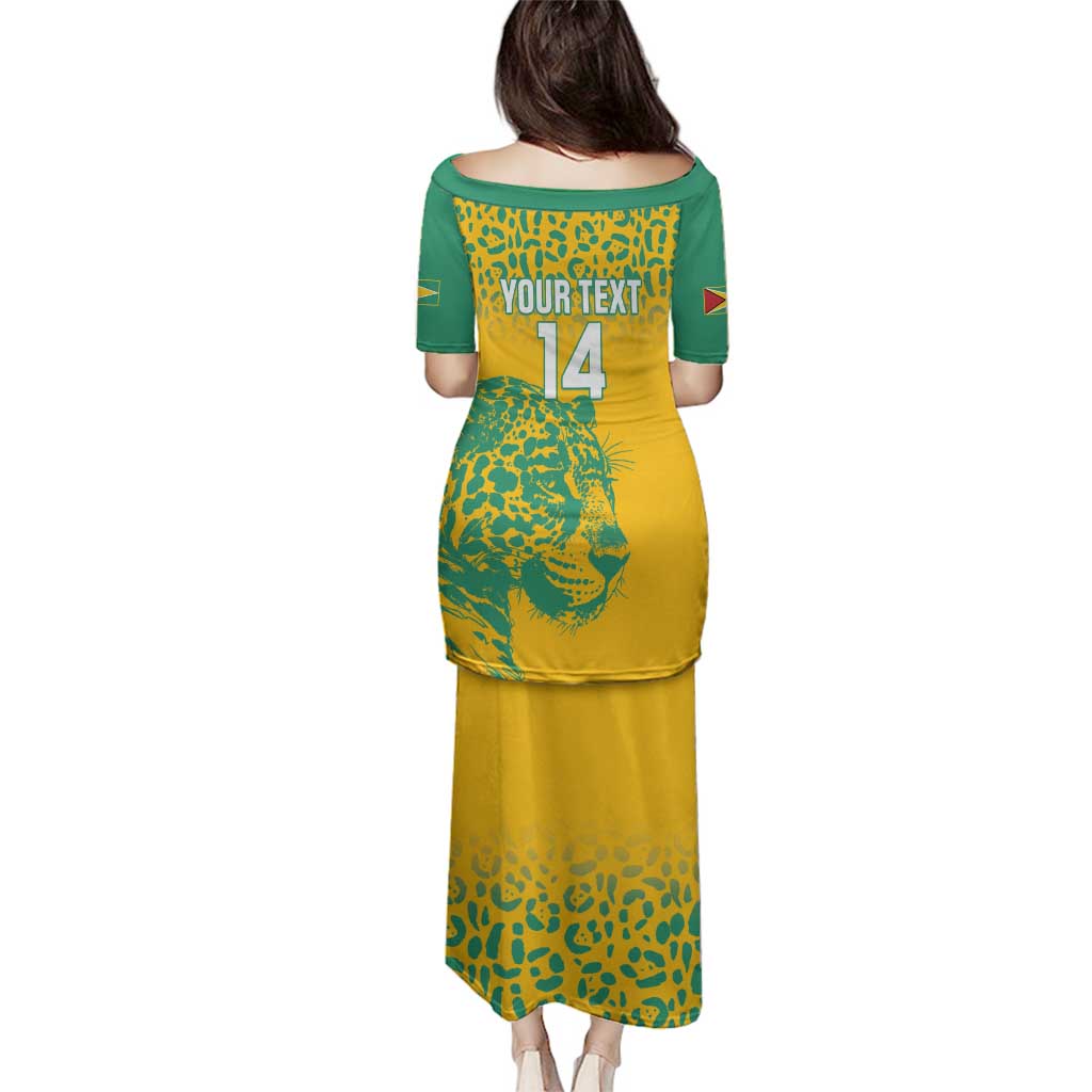 Custom Guyana Football Family Matching Puletasi and Hawaiian Shirt 2025 Go Golden Jaguars