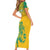 Custom Guyana Football Family Matching Short Sleeve Bodycon Dress and Hawaiian Shirt 2025 Go Golden Jaguars