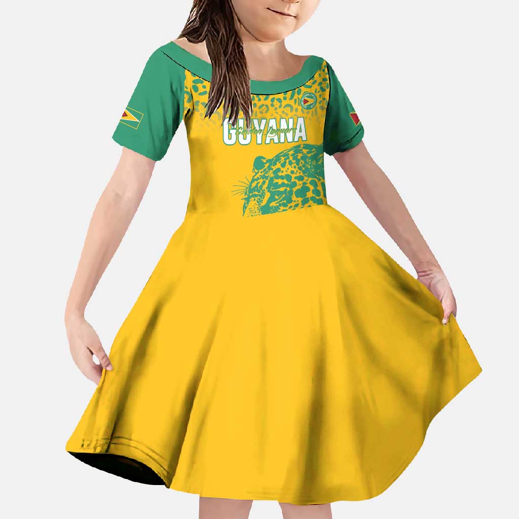 Custom Guyana Football Family Matching Summer Maxi Dress and Hawaiian Shirt 2025 Go Golden Jaguars