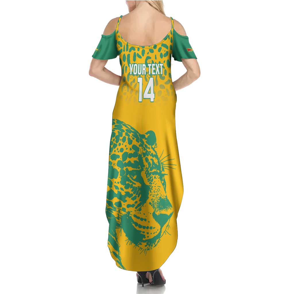 Custom Guyana Football Family Matching Summer Maxi Dress and Hawaiian Shirt 2025 Go Golden Jaguars