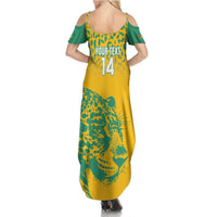 Custom Guyana Football Family Matching Summer Maxi Dress and Hawaiian Shirt 2025 Go Golden Jaguars