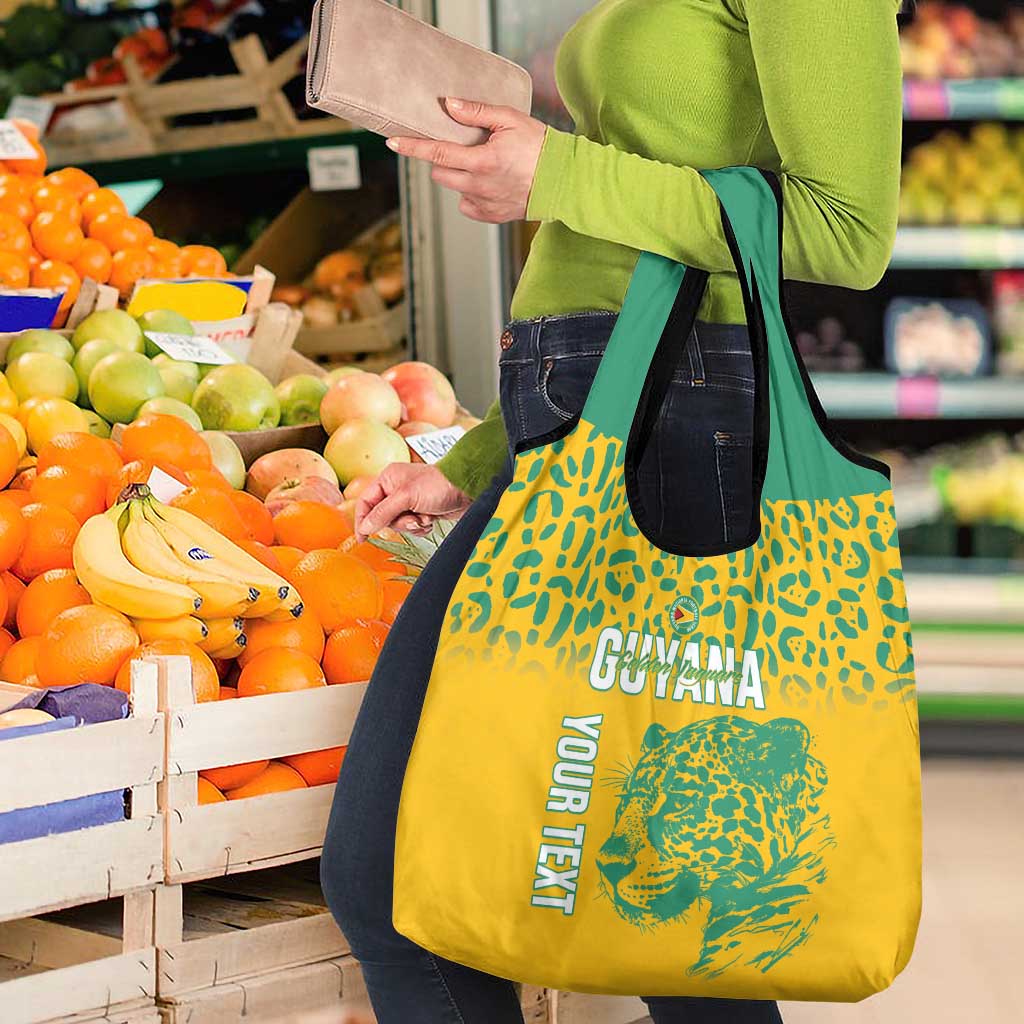 Custom Guyana Football Grocery Bag 2025 Go Golden Jaguars