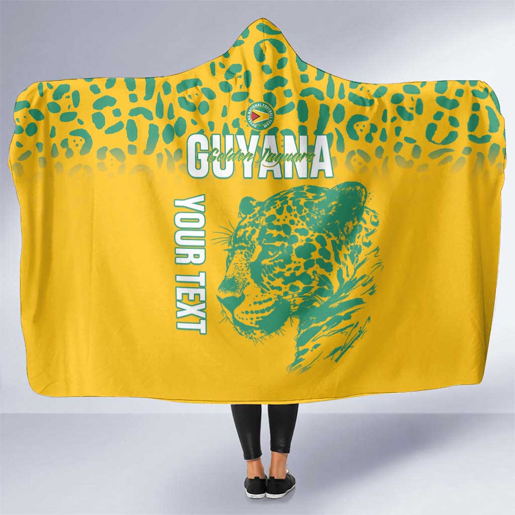 Custom Guyana Football Hooded Blanket 2025 Go Golden Jaguars