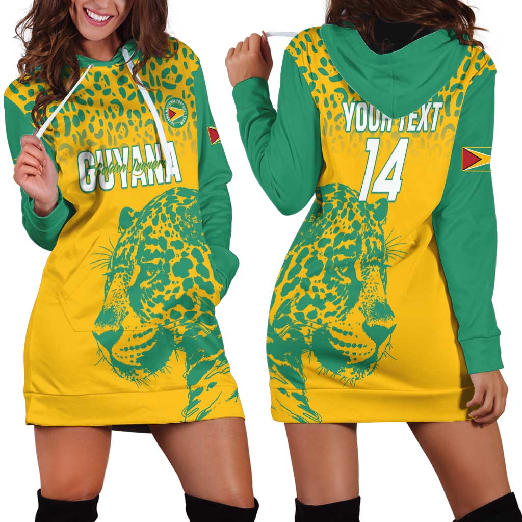 Custom Guyana Football Hoodie Dress 2025 Go Golden Jaguars