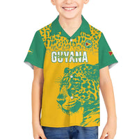 Custom Guyana Football Kid Hawaiian Shirt 2025 Go Golden Jaguars