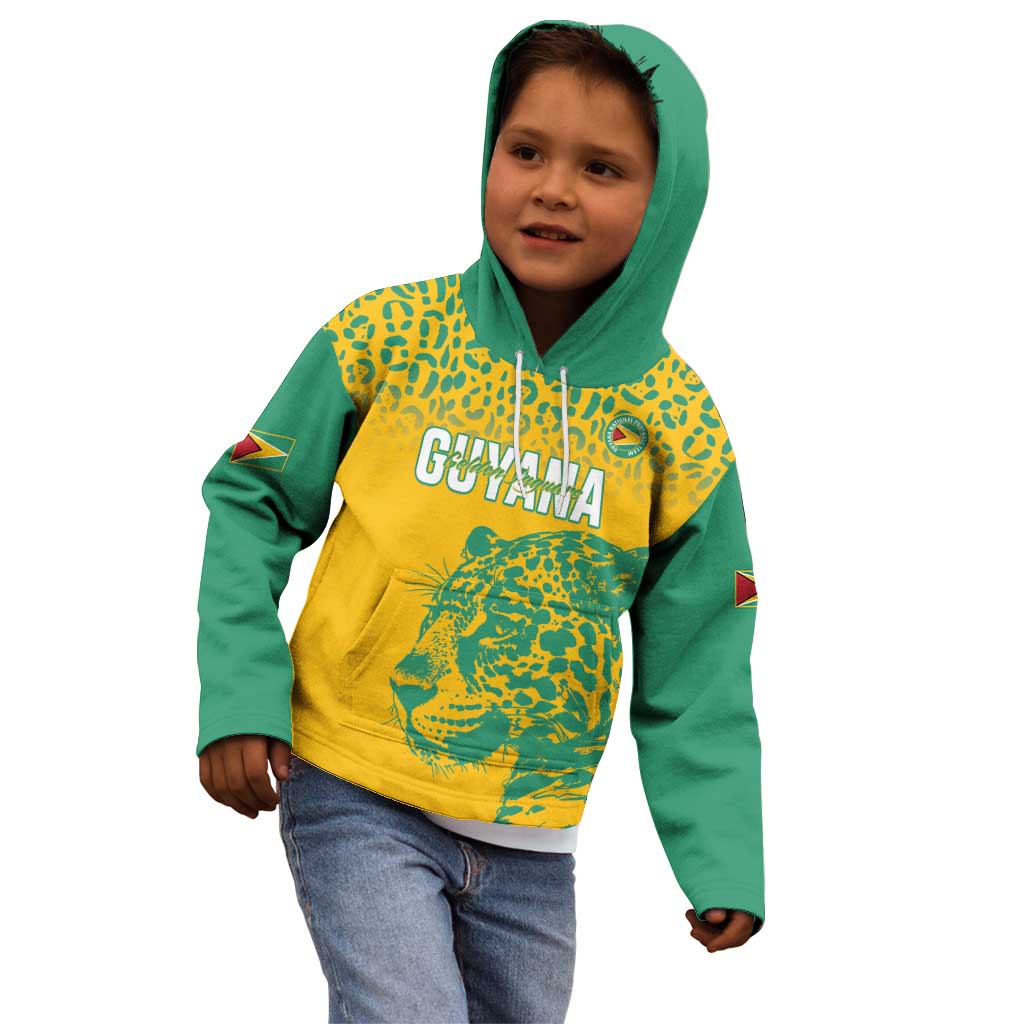 Custom Guyana Football Kid Hoodie 2025 Go Golden Jaguars